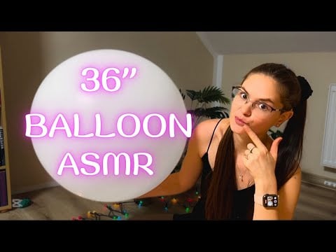 ASMR Inflating a GIANT Balloon (36”) 🤍 Christmas Episode - Looner