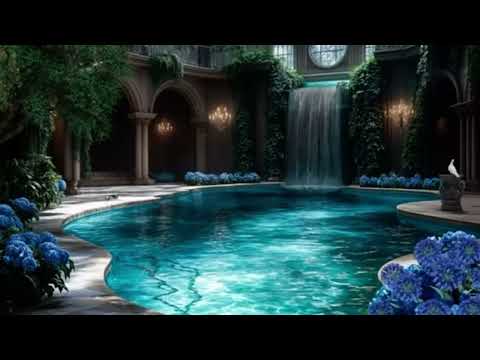 Smooth Relaxing Jazz Music Cozy Waterfall Sounds Ambience for Relax and Sleep