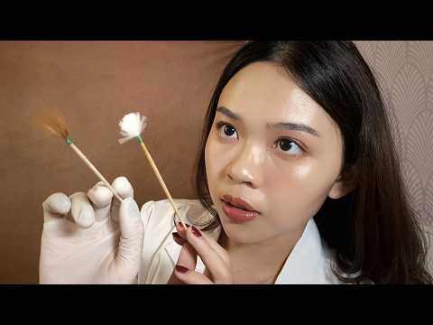 ASMR Thai Doctor Ear Exam & Cleaning (Binaural) 🏥 คุณหมอตรวจหูข้างซ้าย vs ข้างขวา