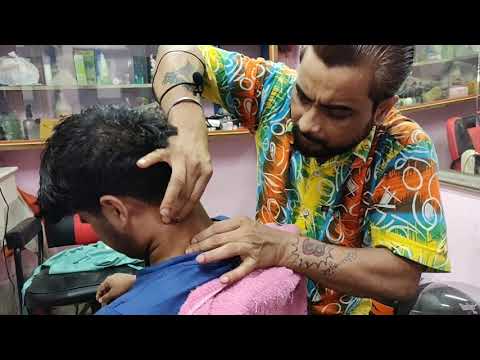 Stress relief asmr head neck and shoulder massage by biswajit barber