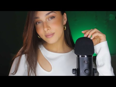 ASMR Anticipatory Breathy Whispers (countdown to sleep & mic scratching)