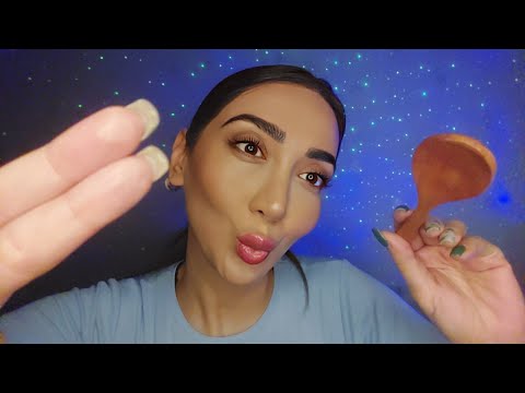 ASMR 💫 Spit painting/Eating Face/Applying Lip Gloss 