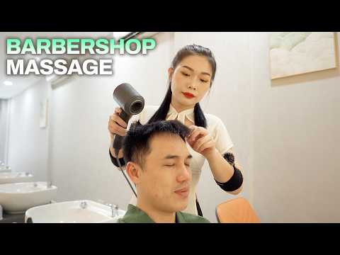 ASMR 🔥 Pure Bliss Overwhelms at a Vietnamese Barbershop (Shave, Massage, Shampoo)