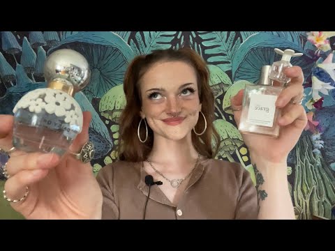 ASMR Perfume Collection Show and Tell (Glass tapping, liquid sounds)