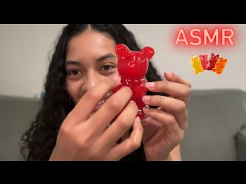 ASMR COMIENDO GUMMY BEAR GIGANTE  (mouths sounds)