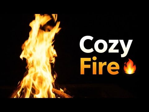 👉 Cozy Campfire Sounds at Night 🔥 Relaxing Fire Ambience for Sleep (4 Hours)