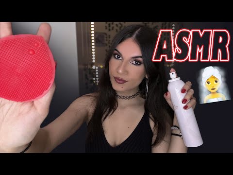 ASMR roleplay TE HAGO EL SKINCARE en Soft Spoken | asmr español