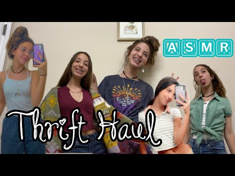 ASMR thrift haul ☮️🌎🌙