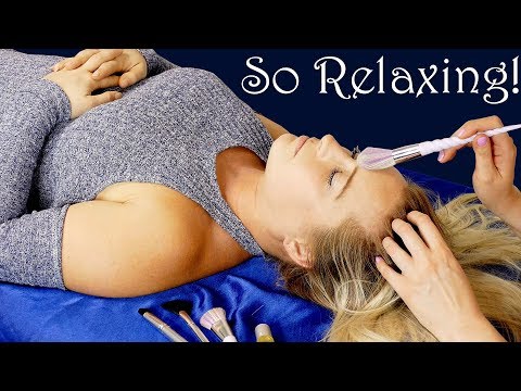 So Relaxing! Face Brushing, Spa treatment, Head Massage ASMR w/ Corrina Rachel