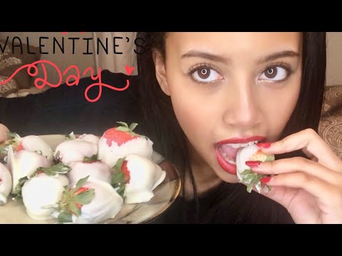 ASMR: Intense Mouth Sounds From Eating Chocolate Strawberries