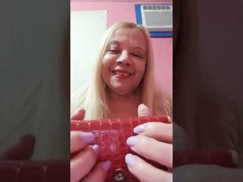 ASMR  # Tappings na carteira + sons de conta gotas. vamos relaxar?. 😴😴