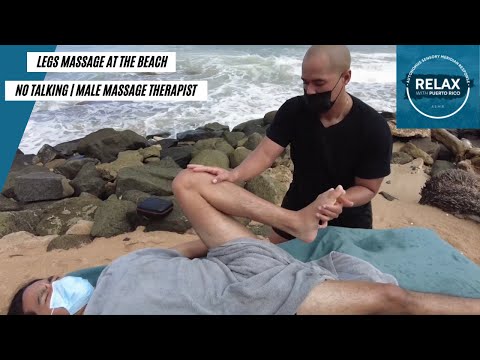 [ASMR] Beach Leg Massage | Gentle Relaxation | No Talking ASMR
