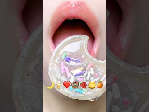 Asmr Eating Honey KohaKuto Tanghulu Marshmallow 🌙🍓🍦 #asmr #mukbang #emojichallenges #satisfying