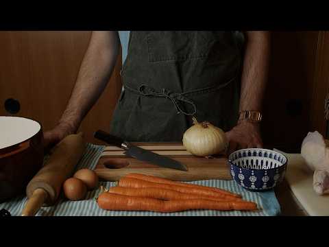 ASMR Homemade Chicken Noodle Soup from Scratch