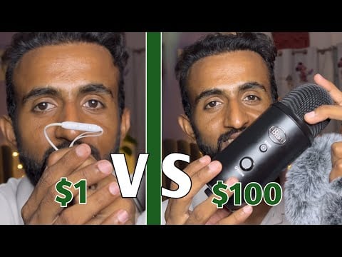 ASMR 1$ Microphone Vs 100$ Microphone 🎙️ 