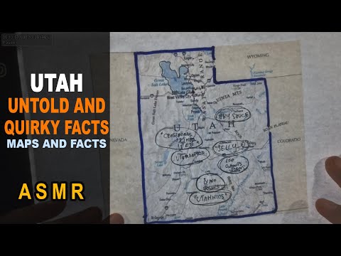 ASMR: UTAH - The Untold and Quirky FACTS | Map outline with facts | ASMR maps and Facts
