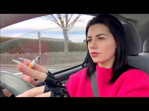 ASMR | Driving In Gloves & Smoking (No Talking)