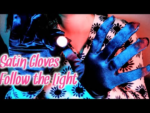 ASMR for Sleep {Satin Gloves 🧤 Follow the Light 🌸 Brushing 🖌️ Slow & Relaxing} Whispered