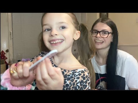 ASMR| Hair Brushing on my Sister