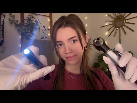 ASMR Detailed Cranial Nerve Exam (Eye exam, Face exam, Ear exam) 🩺