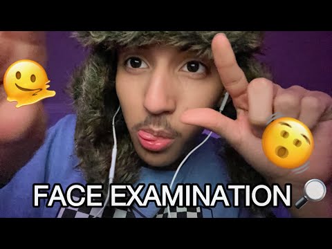 ASMR Face Examination 🧐 ( personal attention triggers )