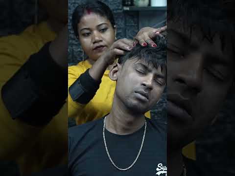 Stress Relief Head Massage with a Touch of ASMR Magic #shorts