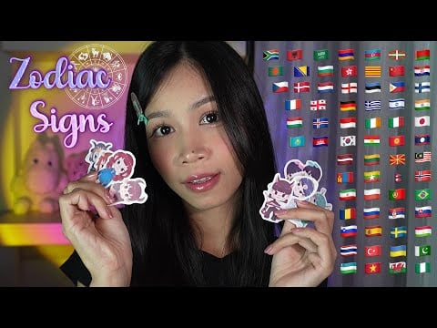 ASMR Zodiac Signs in 67 Languages 💫 What’s your sign?