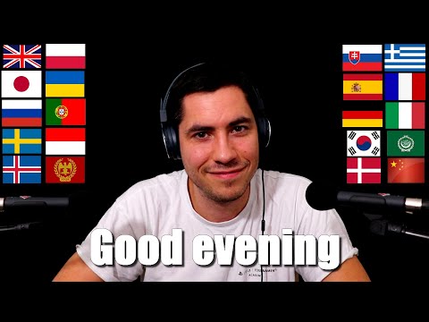 ASMR Good evening in 20 Languages - Bonsoir en 20 langues