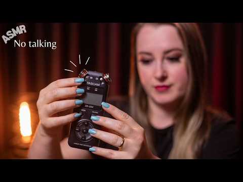 ASMR no TASCAM |  Explorando sons no próprio microfone | TAPPING | TOCANDO NAS CÁPSULAS | no talking