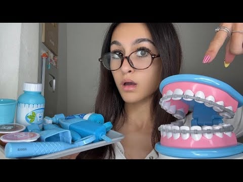 ASMR| You go to the BEST dentist for a cleaning and braces off 😳