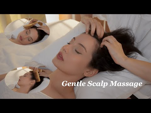 ASMR SCALP MASSAGE FOR INSTANT SLEEP | scratching, parting, brushing, pulling - no talking