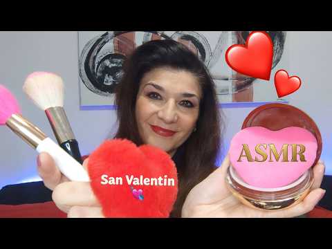 ASMR Te maquillo para 💖 San Valentín 💖  Mouth Sounds 🎧  Roleplay para dormir 😴
