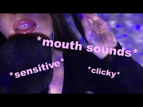 ASMR | Sensitive mouth sounds | Slow, clicky and sleepy 👄🌙