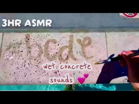 2 HR Loop | The MOST satisfying wet concrete ASMR for sleep, study, background noise  (whispers)
