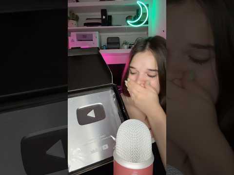 ASMR Silver Play Button Unboxing! #asmrunboxing #unboxingasmr #asmrwhispering