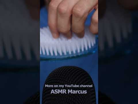 ASMR Finger nails on bristly brush #short