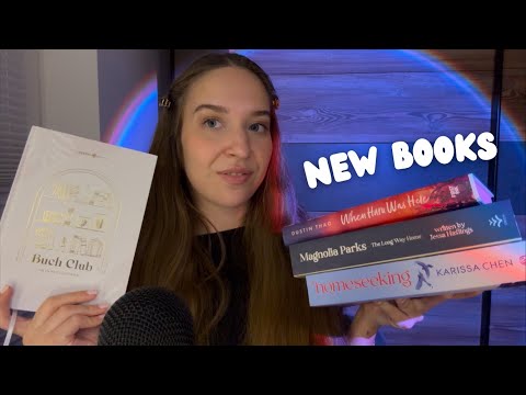 ASMR Book Haul 📚🩷 (Book Triggers, Tapping, Page Flipping, Paper Sounds, Tracing, Whispering)