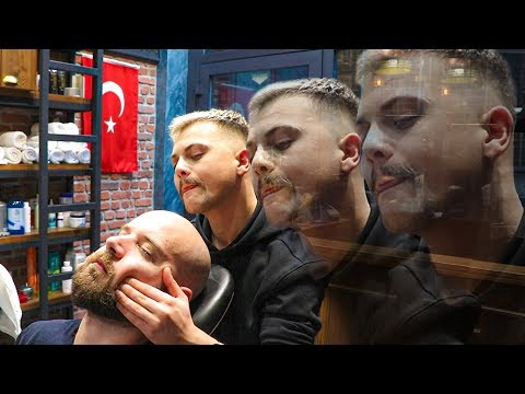 STOP SCROLLING | ASMR TURKISH BARBER DOING ASMR MASSAGE + EAR BURN + SCISSORS
