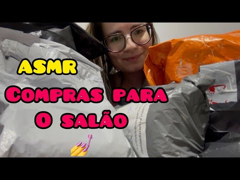 ASMR COMPRINHAS PARA O SALÃO #asmr #unboxing
