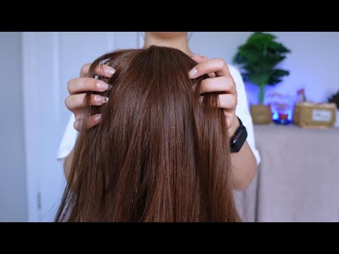 Scalp Scratching ASMR with Long Nails No Talking and Hair Brushing ASMR