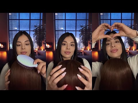 ASMR Gentle Hair Brushing & Scalp Massage ✨ Countdown for Sleep