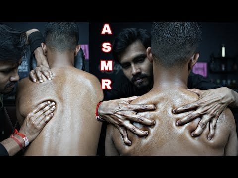 40 Minutes ASMR Upper Body Massage | Head Massage With Shoulder And Back Body Massage