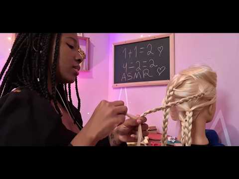 ASMR - Trançando seu Cabelo na Sala de Aula📝🎒  (ROLEPLAY CASEIRO) ✨