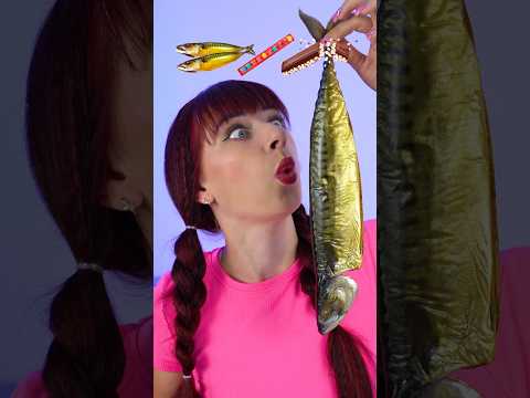 ASMR Eating Smocked Fish, Gum Mukbang #shorts