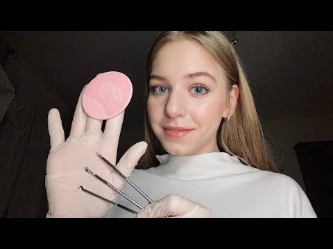 АСМР Косметолог. Чистка лица. Тихий голос. Перчатки 💕 | ASMR Gentle Beautician 💕