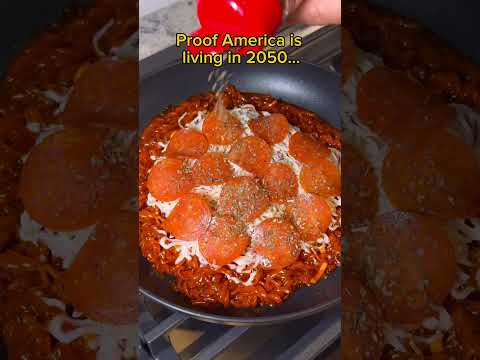 Proof America is living in 2050… #food #eating #mukbang #pizza #ramen