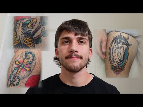 ASMR Tattoo Tour | Tracing, Tattoo Advice & Pain Relief | Relaxing Personal Attention