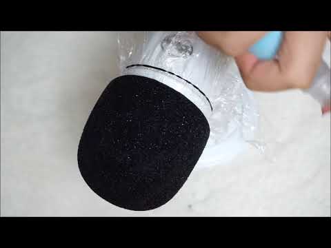 [ASMR] (No Talking) Spraying on Mic and Scratching the Wet Wind Screen, 마이크에 물뿌리고 긁는 소리