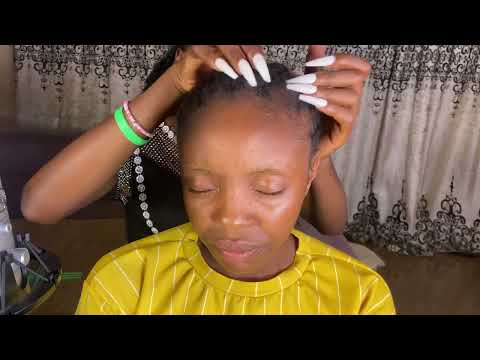ASMR SCALP SCRATCHING, HAIR BRUSHING, HAIR PLAY, BACK SCRATCHING, EAR CLEANING NO GUM CHEWING
