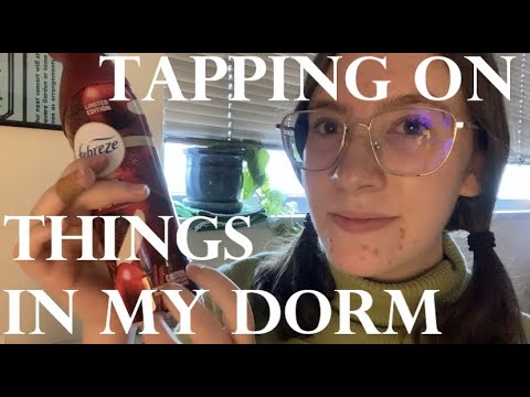 {ASMR} Tapping on Things in My Dorm Room